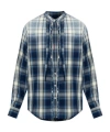 Dsquared2 Checked Ruffled Shirt In Brown