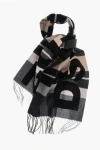 Dsquared2 Checked Virgin Wool Scarf With Fringes