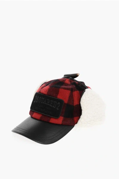 Dsquared2 Checked Wool Blend Cap