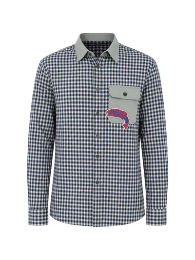 Dsquared2 Checked-pattern Patch-detail Shirt In Multi