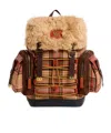 Dsquared2 Checkered Backpack In Brown