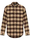 Dsquared2 Canadian Plaid Wool Blend Shirt In Brown