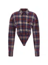 Dsquared2 Check-pattern Asymmetrical Shirt In Multi
