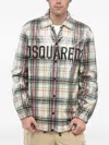 Dsquared2 Check-pattern Coated Overshirt In Multi