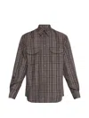 Dsquared2 Check-pattern Flap-pocket Shirt In Brown
