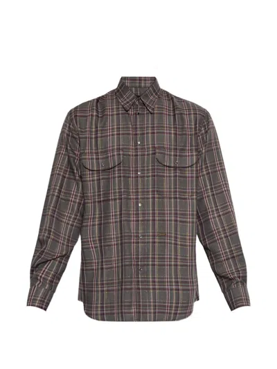 DSQUARED2 CHECK-PATTERN FLAP-POCKET SHIRT
