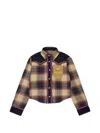 Dsquared2 체크 프린트 코듀로이 포켓 셔츠 In Multi