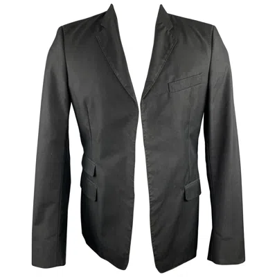 Pre-owned Dsquared2 Chest Size 38 Black Studded Cotton / Polyamide Notch Lapel Sport Coat