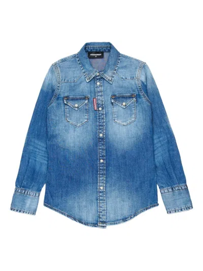 Dsquared2 Shirt Kids In Blue