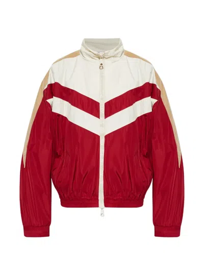 Dsquared2 Chevron-patterned High-neck Bomber Jacket In Multi
