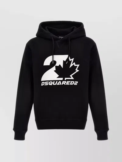 Dsquared2 'chic Fit' Drawstring Hooded Hoodie In Black
