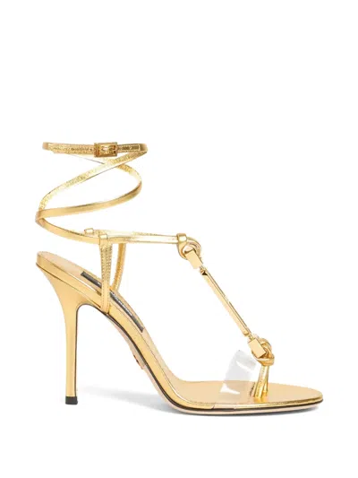 Dsquared2 Chic Night Heeled Sandals In Gold