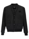 Dsquared2 Stylish V-neckline Cardigan Front Pockets In Black