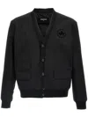Dsquared2 Stylish V-neckline Cardigan Front Pockets In Black