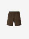 Dsquared2 Cargo Style Shorts Featuring Multiple Pockets In Military Green