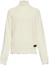 Dsquared2 Turtleneck Distressed Jumper In Neutrals
