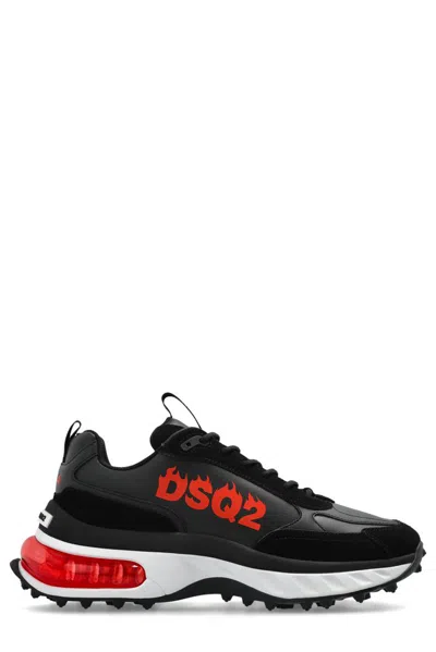 Dsquared2 Bubble Lace-up Low Top Sneakers In Black