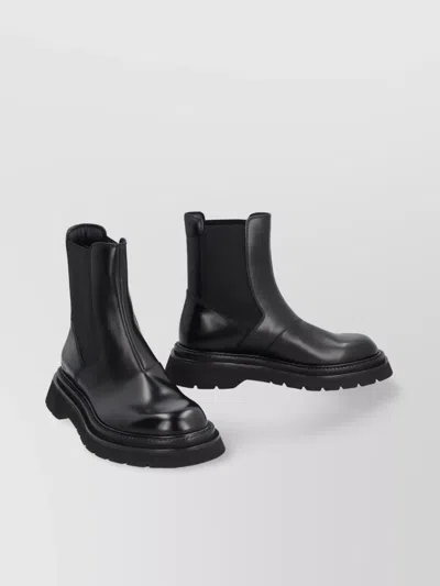 DSQUARED2 CHUNKY SOLE LEATHER CHELSEA BOOTS