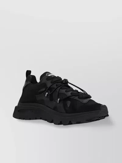 Dsquared2 Chunky Sole Paneled Sneakers In Black