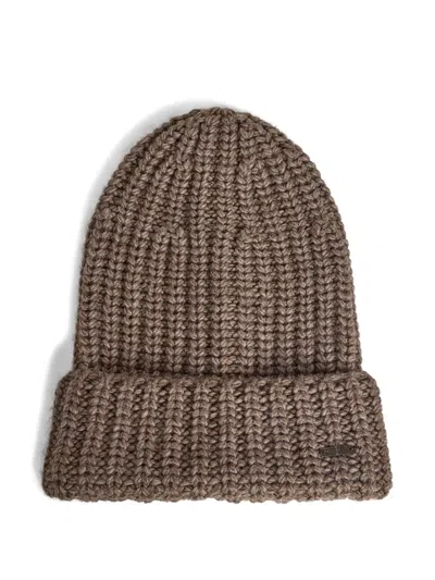 Dsquared2 Chunky-knit Beanie Hat In Brown