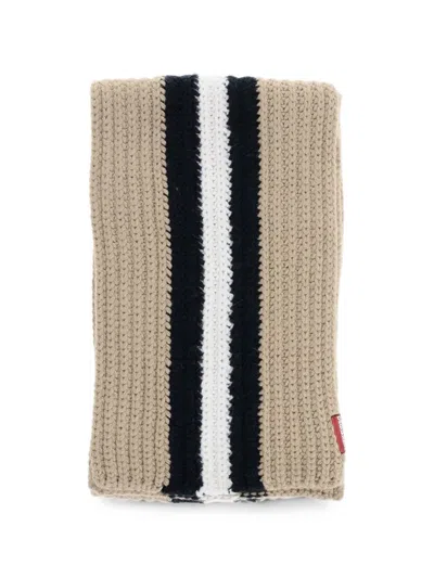 Dsquared2 Chunky-knit Striped Scarf In Multi