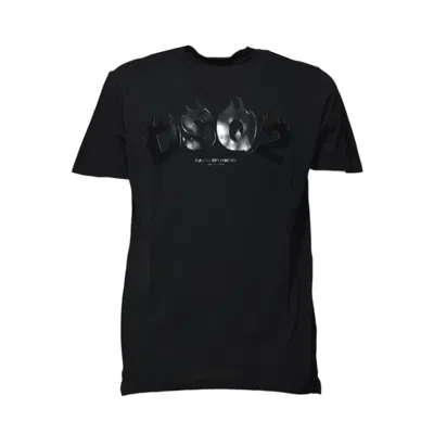 Dsquared2 Cigarette Fit Black Cotton Print T-shirt