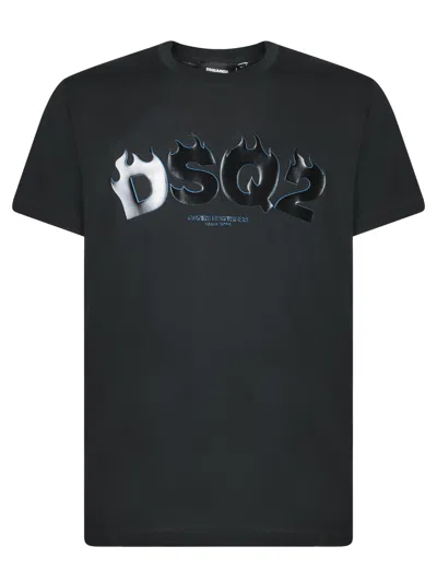 Dsquared2 Cigarette Fit Black Cotton T-shirt