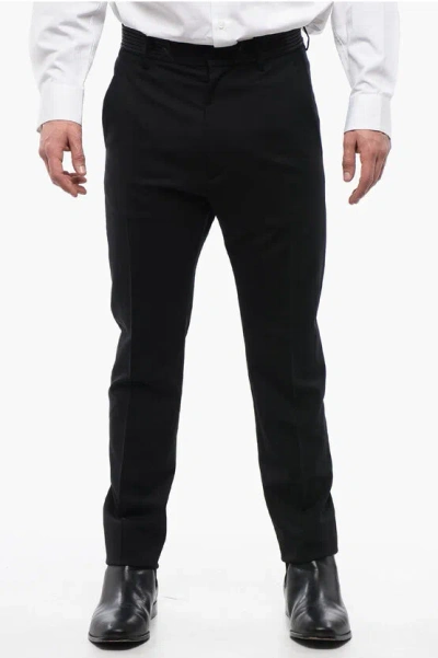 Dsquared2 Cigarette Pants With Striped Detail In Black