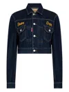 Dsquared2 Cimosa Authentic Japanese Cropped Jean Jackets In Blue