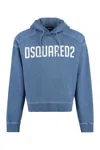 Dsquared2 Cipro Cotton Hoodie In Blue