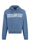 Dsquared2 Cipro Cotton Hoodie In Blue