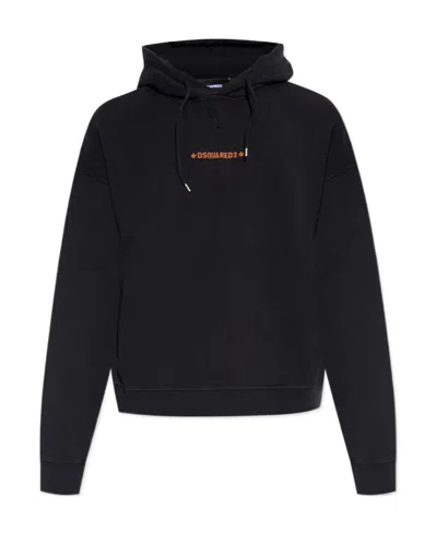 DSQUARED2 DSQUARED2 LOGO PRINTED DRAWSTRING HOODIE
