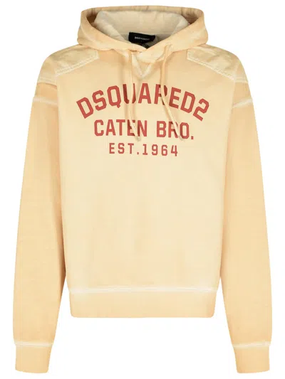 DSQUARED2 DSQUARED2 'CIPRO' SAND COTTON SWEATSHIRT MEN