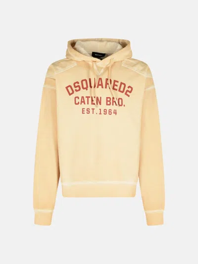 Dsquared2 Kids' 'cipro' Sand Cotton Sweatshirt In Neutral
