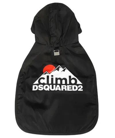 Dsquared2 Classic Black Raincoat For Fw22 Season