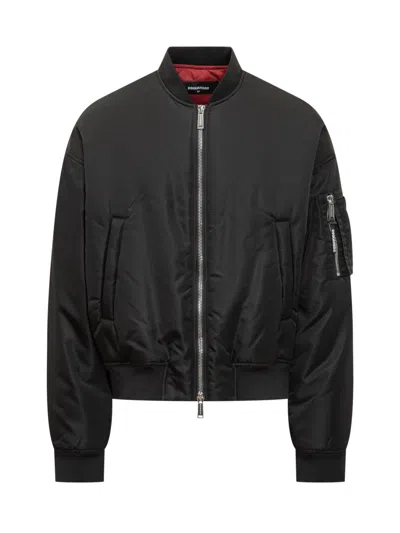 Dsquared2 Classic Bomber Jacket For Fw25 In Black