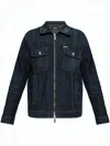 Dsquared2 Classic Denim Jacket With Front Zip In Blue