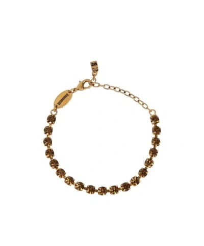 Dsquared2 Classic Embellished Bracelet In Yellow