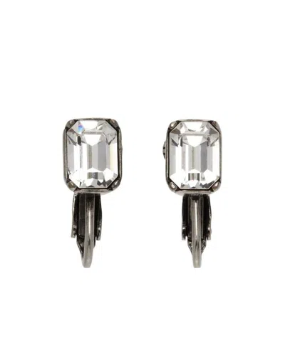 Dsquared2 Classic Embellished Earrings In Brown