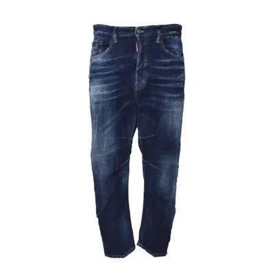 Dsquared2 Classic Five-pocket Denim Jeans With Vintage Detailing In Blue