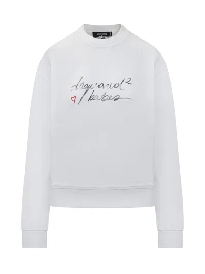 Dsquared2 Classic Giro Neck Sweatshirt In White