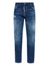 Dsquared2 Denim Jeans Belt Loops Contrast Stitching Pockets In Denim Blue