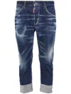 Dsquared2 Men's Dsquared Logo-patch Cotton Jeans In Navy