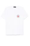 Dsquared2 White T-shirt With Chest Logo Application In Cotton Man In White