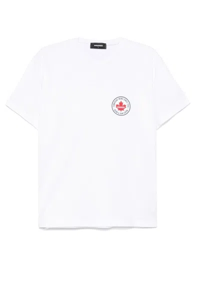 DSQUARED2 DSQUARED2 CLASSIC SHORT-SLEEVE T-SHIRT WITH MAPLE LEAF LOGO