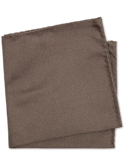 Dsquared2 Classic Silk Pocket Square In Brown