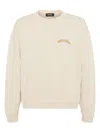 Dsquared2 Cotton Sweatshirt With Ribbed Cuffs And Hem In Neutral