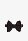 Dsquared2 Classic Velvet Bow Tie In Burgundy