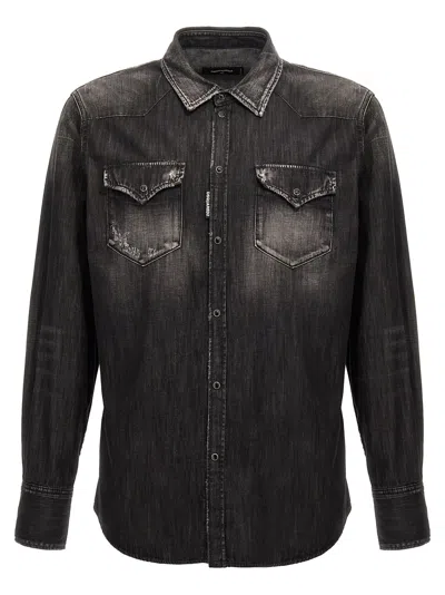 Dsquared2 Classic Western Shirt In Black