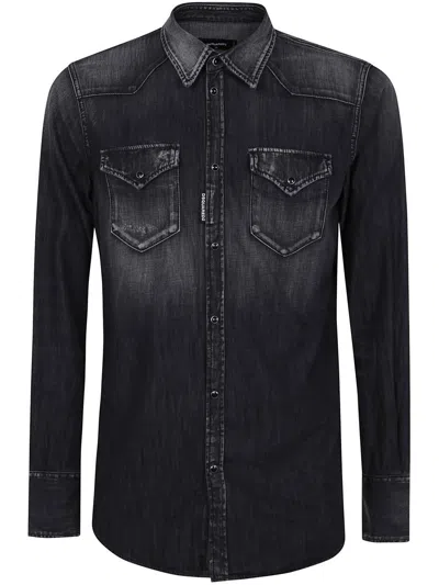 Dsquared2 Classic Western Shirt Clothing In Black